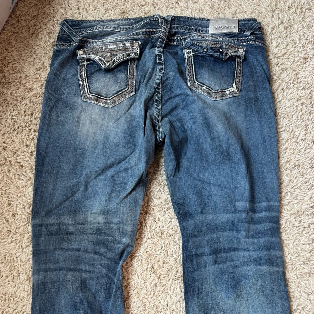 Vigoss Women's Blue Boot Cut Jeans - Picture 2 of 8
